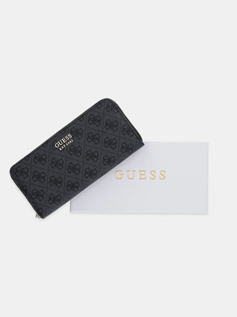 Guess portfel BRENTON damski kolor szary SWLG96 48146