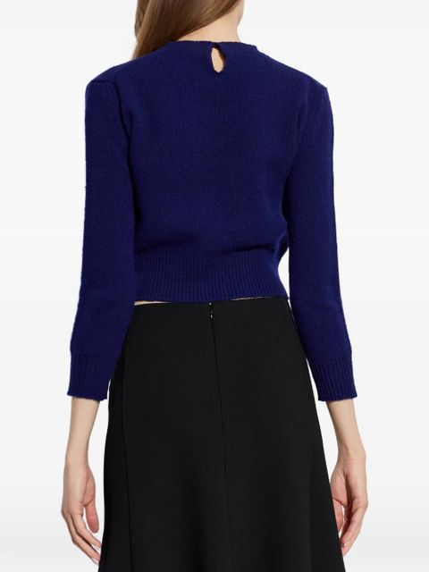 Jil Sander cropped sweater - Blue