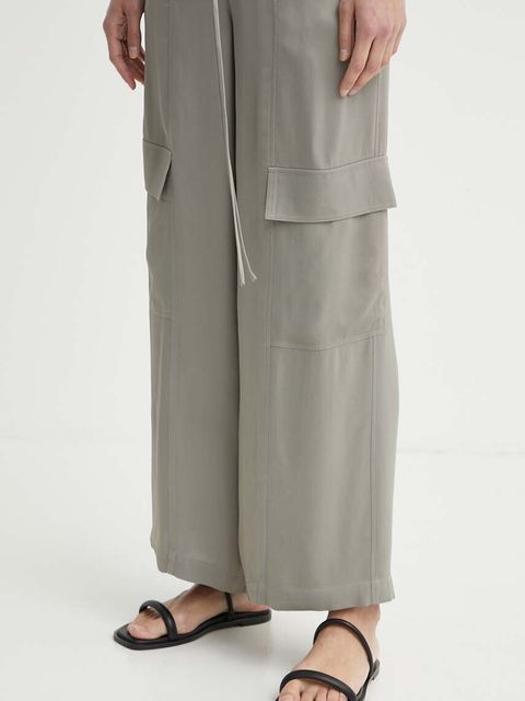 AERON spodnie OPAL damskie kolor szary szerokie high waist AW24RSPA282475