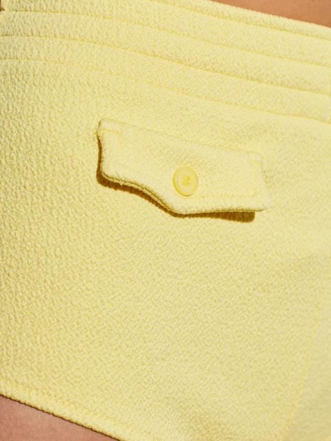 MM6 Maison Margiela textured halterneck bikini - Yellow
