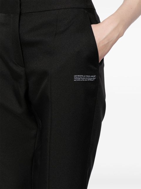 Off-White slitted twill trousers - Black