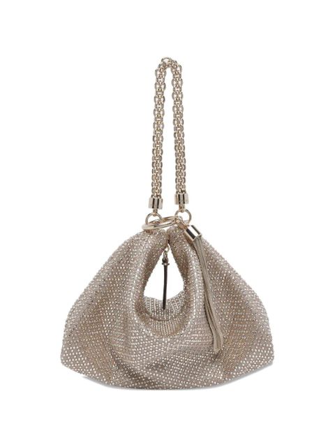 Jimmy Choo Callie chain crystal-embellishment clutch - Gold