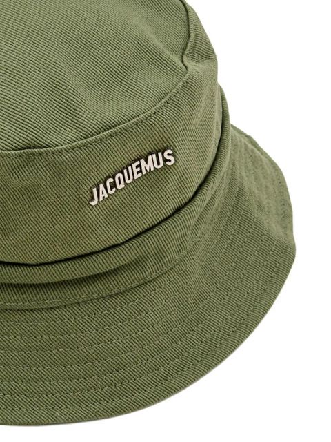 Jacquemus Gadjo logo-plaque bucket hat - Green - zdjęcie produktu nr 2