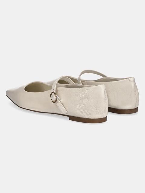 Answear.LAB baleriny skórzane kolor beżowy