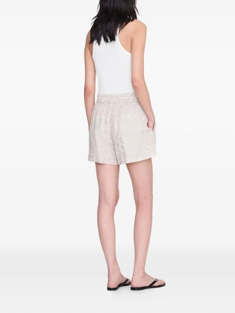 ANINE BING Kam leopard-print shorts - Neutrals