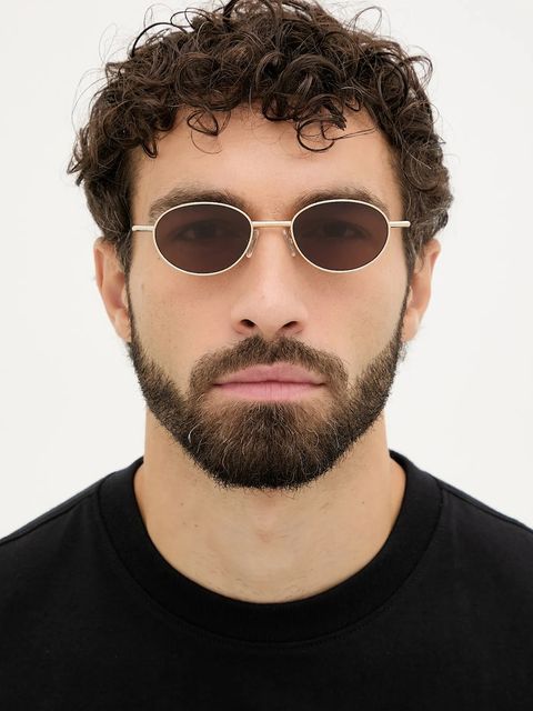 Alexander McQueen okulary przeciwsłoneczne kolor złoty AM0523S