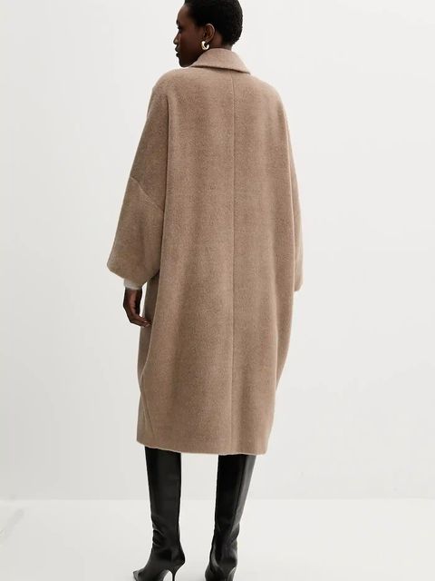 Marella płaszcz wełniany kolor brązowy 2523016122200 - zdjęcie produktu nr 2