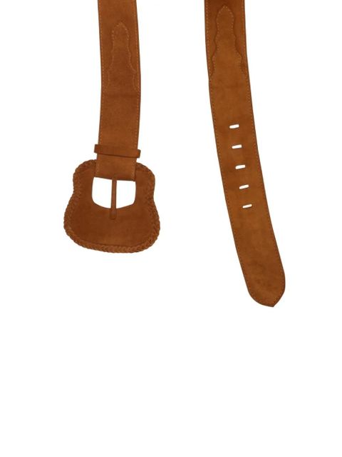 Johanna Ortiz Majesty braided-buckle belt - Brown
