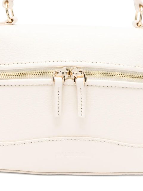 SANDRO grained leather zip-fastening tote bag - Neutrals