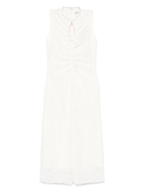 SANDRO draped midi dress - White - zdjęcie produktu nr 1