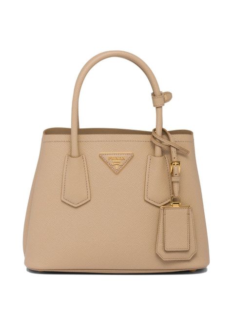 Prada Double Saffiano leather tote bag - Neutrals - zdjęcie produktu nr 1