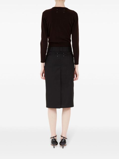 Maison Margiela high-rise midi skirt - Black