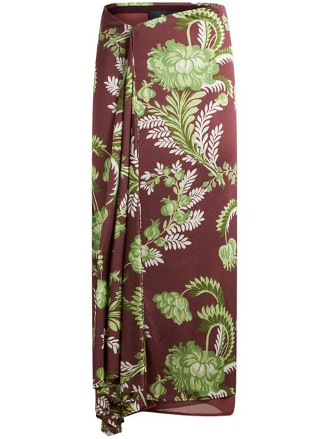 ETRO floral-print midi skirt - Red - zdjęcie produktu nr 1