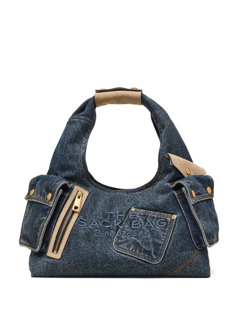 Marc Jacobs The Denim suede-detail pocket tote bag - Blue - zdjęcie produktu nr 1