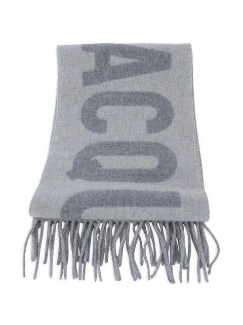 Jacquemus logo fringed scarf - Grey - zdjęcie produktu nr 1