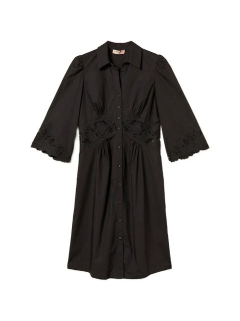 TWINSET lace midi dress - Black - zdjęcie produktu nr 1
