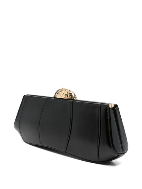 Giuseppe Zanotti Eve hammered-dome clasp clutch bag - Black