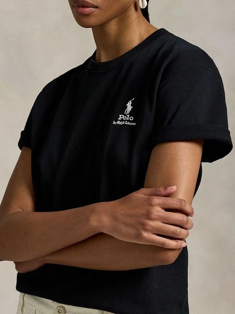 Polo Ralph Lauren t-shirt bawełniany damski kolor czarny 211971712