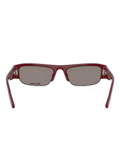 Miu Miu Eyewear rectangle sunglasses - Red - zdjęcie produktu nr 1
