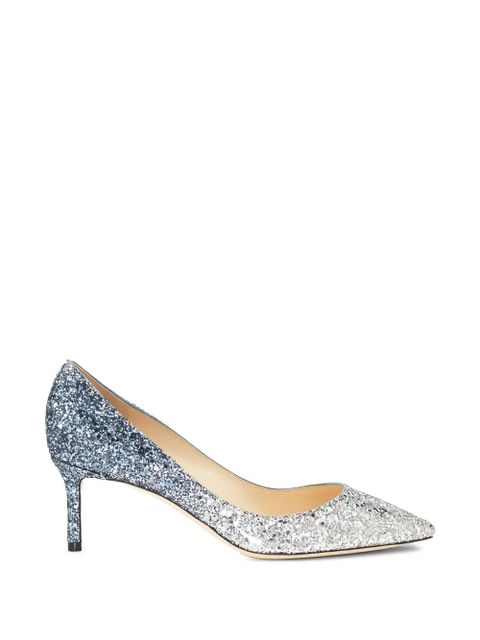Jimmy Choo 60mm Romy glitter pumps - Silver - zdjęcie produktu nr 2