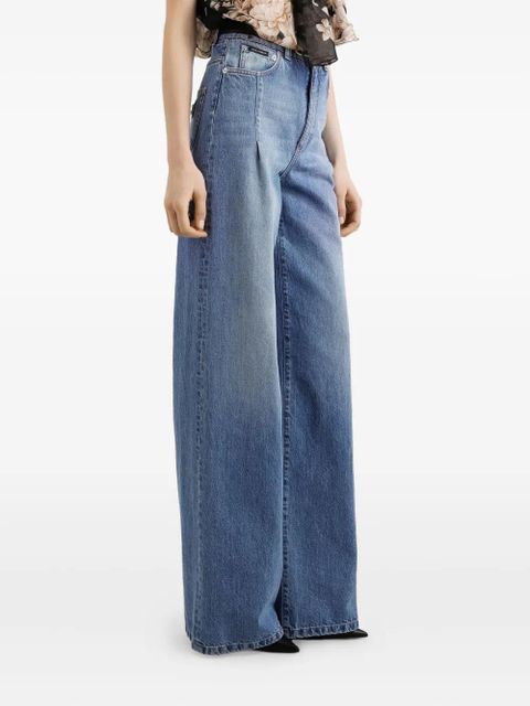 Dolce & Gabbana pleat-detail jeans - Blue