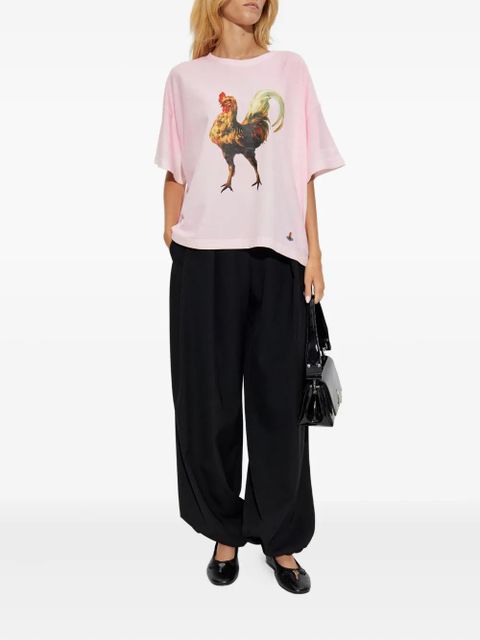 Vivienne Westwood rooster-print T-shirt - Pink
