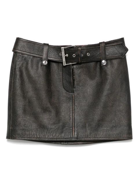 Alexander McQueen leather mini skirt - Brown - zdjęcie produktu nr 1