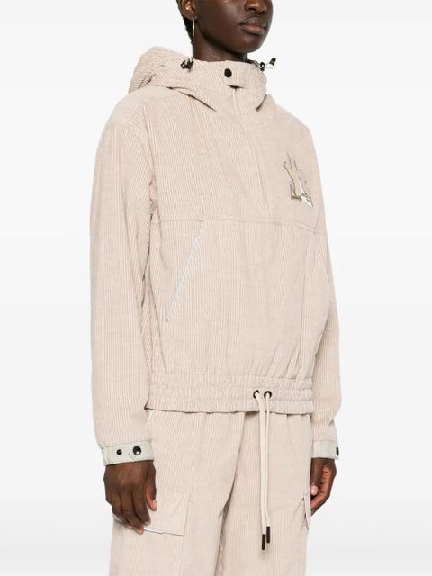 Moncler Grenoble logo-patch hoodie - Pink