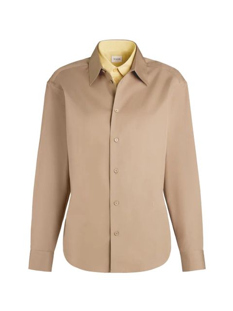 Tod's long-sleeve buttoned shirt - Neutrals - zdjęcie produktu nr 1