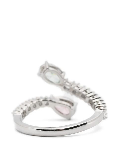 Swarovski x Ariana Grande capsule teardrop band ring - Silver