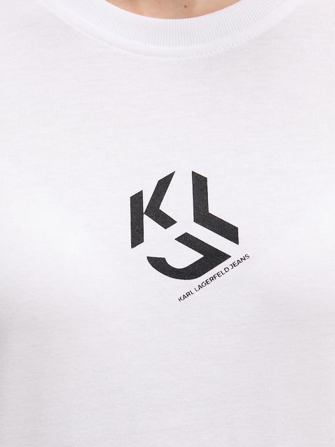 Karl Lagerfeld Jeans t-shirt damski kolor biały B1W17086
