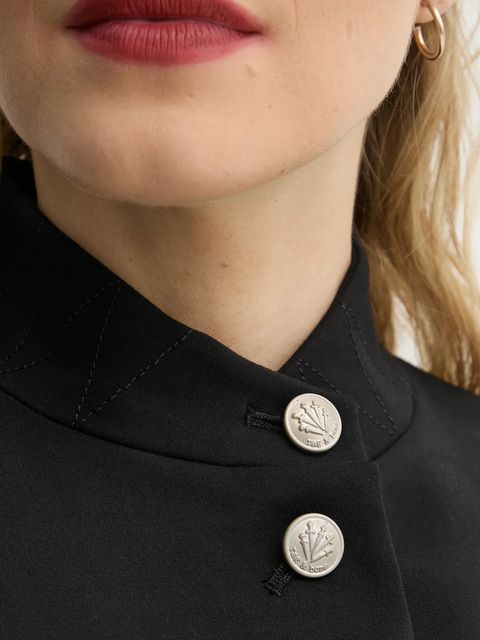 Rag & Bone marynarka kolor czarny jednorzędowa gładka WAW23S4026A926