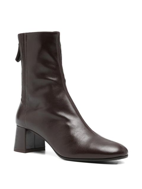 Aquazzura leather block-heel boots - Brown