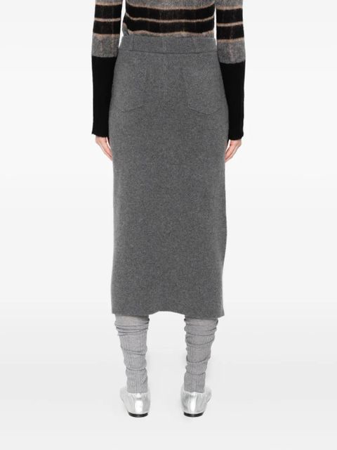 Guest In Residence fine-knit pencil skirt - Grey
