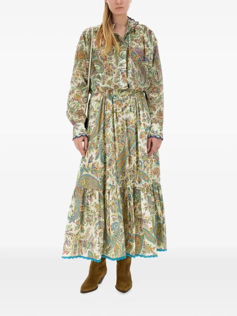 ETRO paisley tiered maxi skirt - Green - zdjęcie produktu nr 2