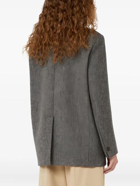 Weekend Max Mara herringbone single-breasted blazer - Grey
