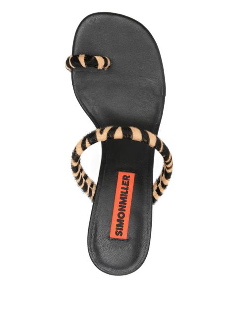 Simon Miller zebra-pattern sandals - Black