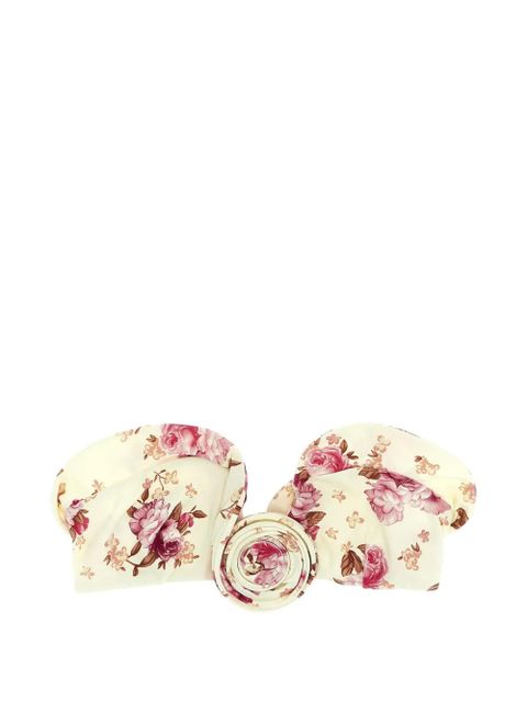 Magda Butrym floral-print bikini top - Neutrals - zdjęcie produktu nr 1