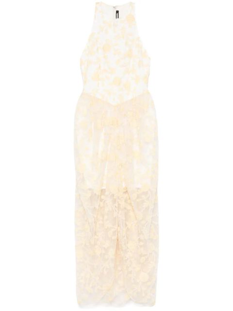 ROTATE BIRGER CHRISTENSEN floral-beaded midi dress - Yellow - zdjęcie produktu nr 1