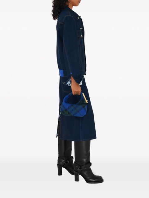 Burberry Peg checked shoulder bag - Blue - zdjęcie produktu nr 2