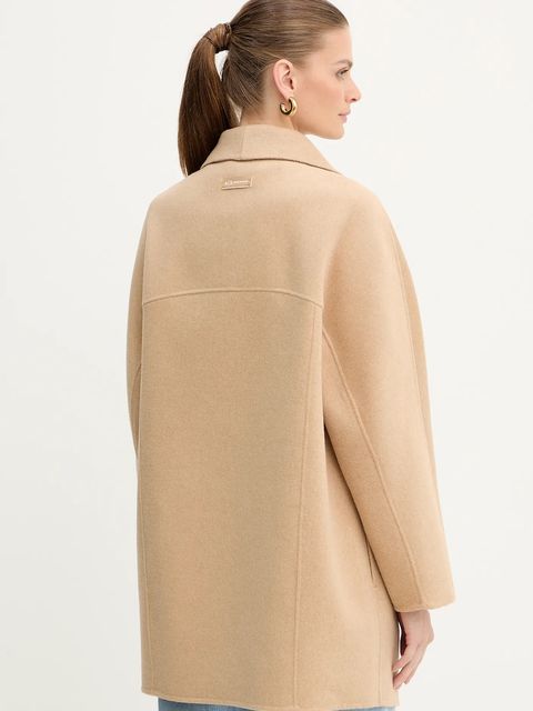 Armani Exchange płaszcz z dodatkiem wełny kolor beżowy XW000715 AF16216 - zdjęcie produktu nr 2