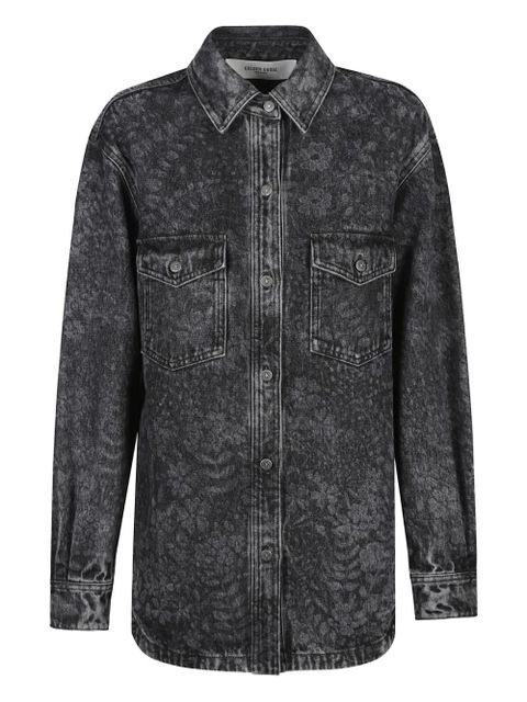 Golden Goose flower-print denim shirt - Black - zdjęcie produktu nr 1