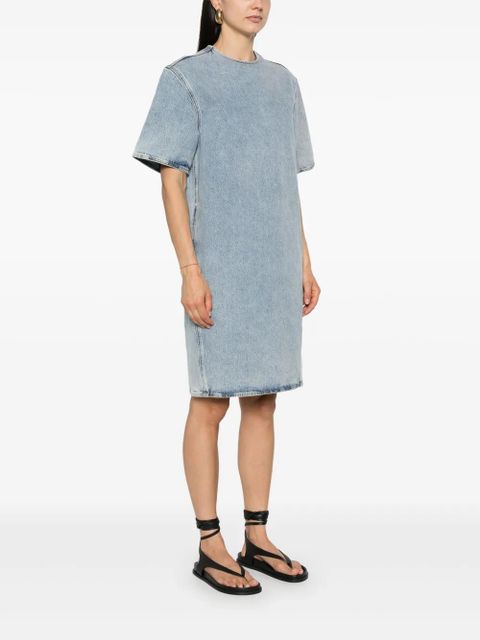 TOTEME short-sleeve denim midi dress - Blue