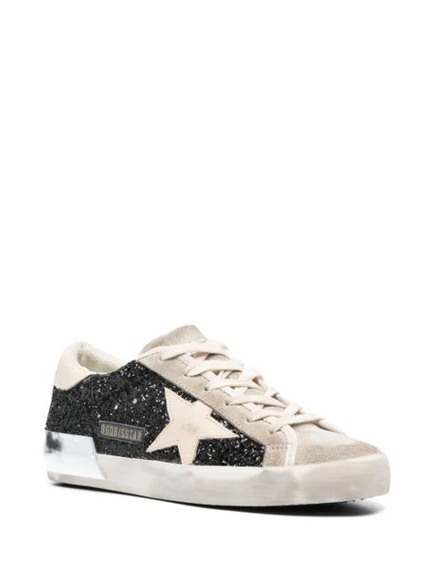 Golden Goose Super-Star glitter-detail sneakers - Black - zdjęcie produktu nr 2