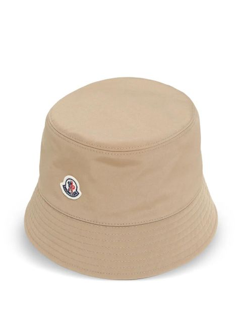 Moncler logo-patch bucket hat - Neutrals - zdjęcie produktu nr 2