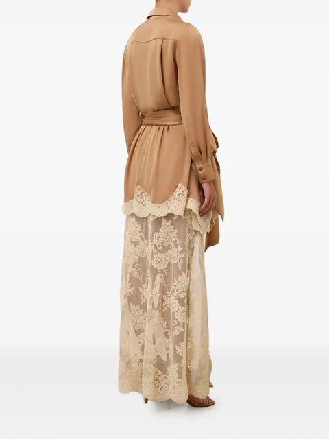 ZIMMERMANN Hypnotic satin shirt - Brown
