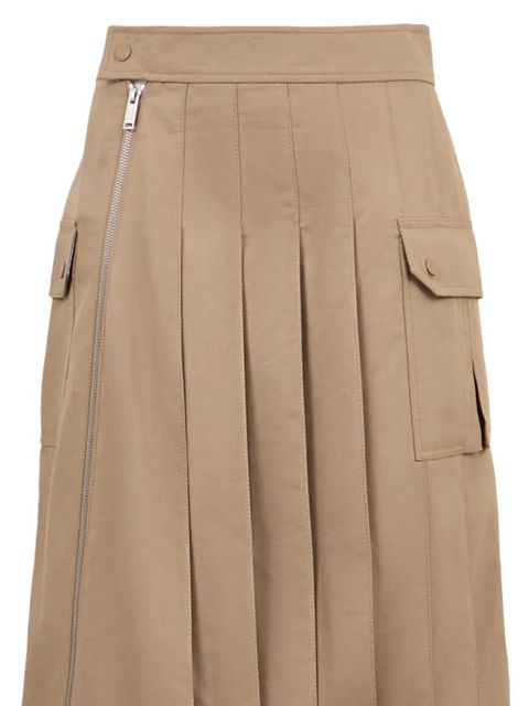 3.1 Phillip Lim pleated-zip utility midi skirt - Neutrals