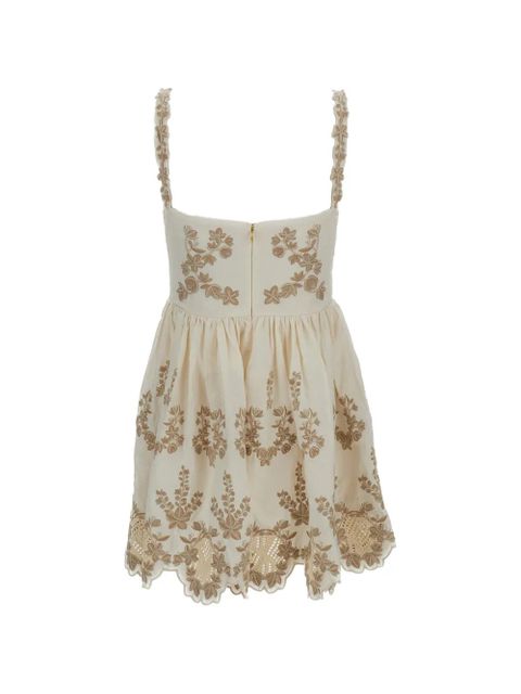 Agua By Agua Bendita embroidered scalloped-hem dress - Neutrals - zdjęcie produktu nr 2