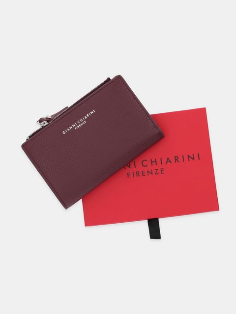 Gianni Chiarini portfel skórzany damski kolor bordowy PF.6003.GRN