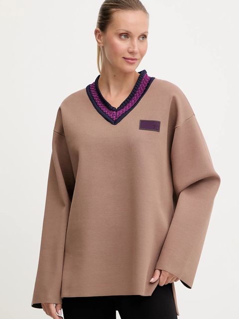 EA7 Emporio Armani sweter damska kolor beżowy lekki AF18425.7X000388 - zdjęcie produktu nr 1